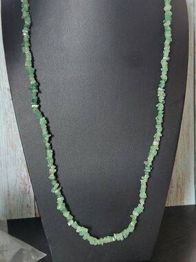 Green Aventurine Chip Necklace - Classic Women's Necklace